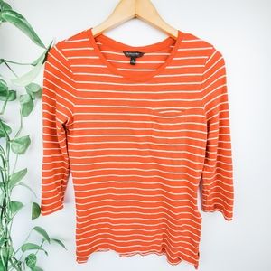 Banana Republic Orange Striped Shirt